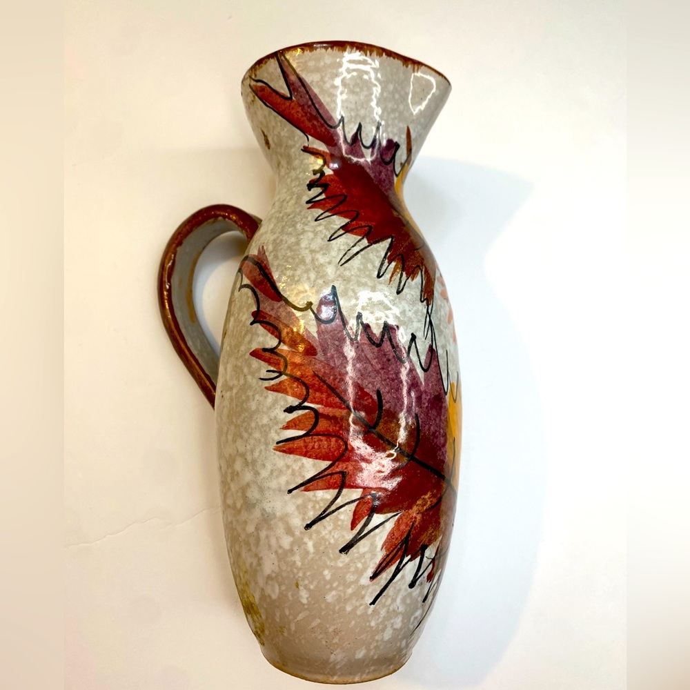 Hand painted Italian vase. MCM, small. ~7 x 3